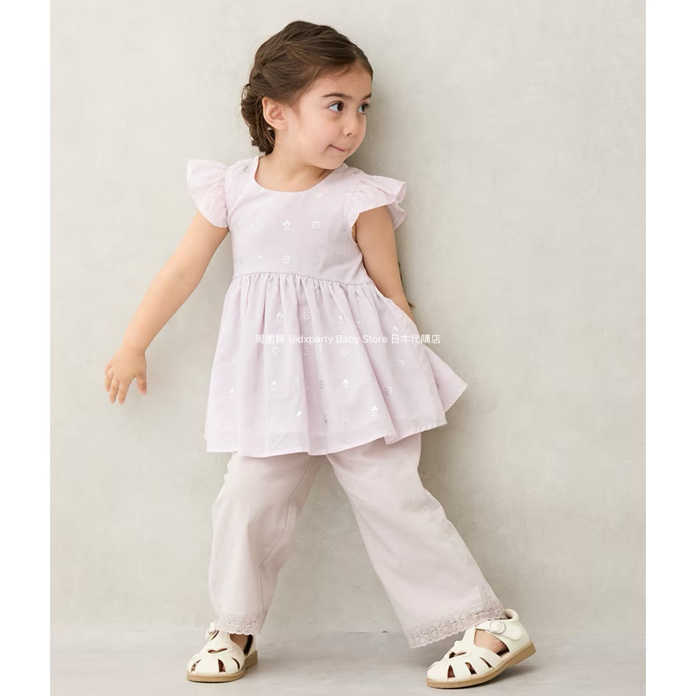 Japanese children's clothing pe#main lace wide-leg pants 80-130cm girls summer PANTS