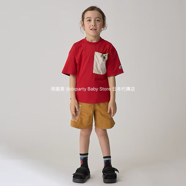 Japanese children's clothing mini#ML water-absorbing quick-drying mountain series pocket sports top 90-140cm boys'/girls' summer TOPS