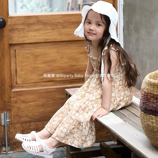 Japanese children's clothing pe#main pleated suspender dress 80-130cm girls summer dresses