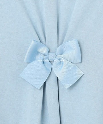 Japanese children's clothing aF#a325 small flying sleeve waist bow dress 90-160cm girls summer dresses