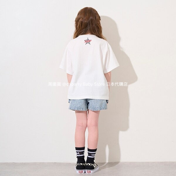 Japanese children's clothing X-girl Stages work pocket jeans 100-140cm girls summer PANTS
