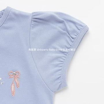 Japanese children's clothing pe#main contact cool embroidered top 80-130cm girls summer TOPS