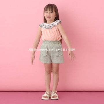 Japanese children's clothing Ly# mine ruffle pocket shorts 100-150cm girls summer PANTS