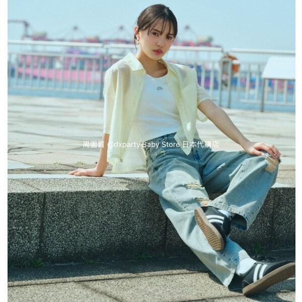 Lovetoxic Japanese children's clothing contact cold thin short shirt and vest two-piece set 140-160cm girls summer TOPS