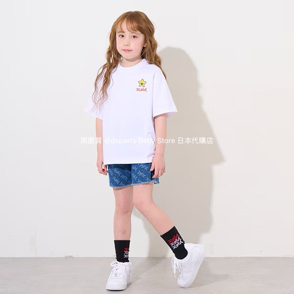 Japanese children's clothing X-girl Stages tassel denim shorts 90-140cm girls summer PANTS