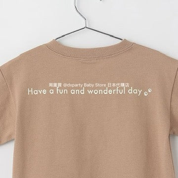 Japanese children's clothing pe#main anti-fouling series dog print top 80-130cm boys' summer TOPS