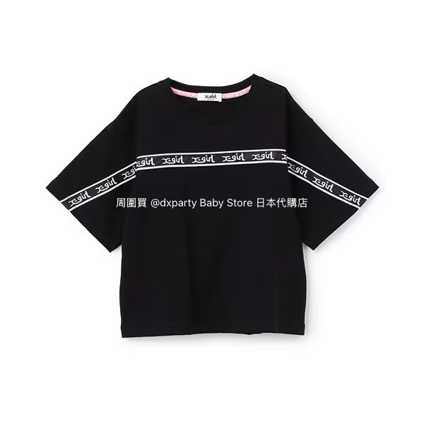 Japanese children's clothing X-girl Stages x Flying Girls printed top 90-140cm girls summer TOPS