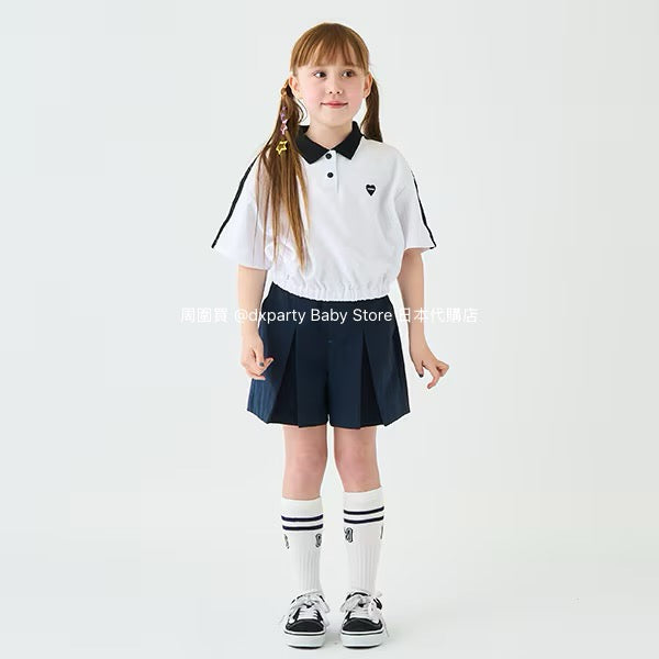 Japanese children's clothing mini#ML short polo top 100-140cm girls summer TOPS