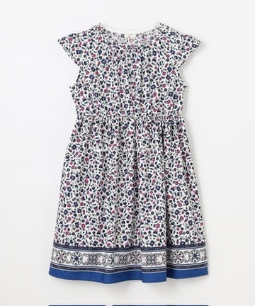 Japanese children's clothing aF#a325 small flying sleeve dress 90-160cm girls summer dresses