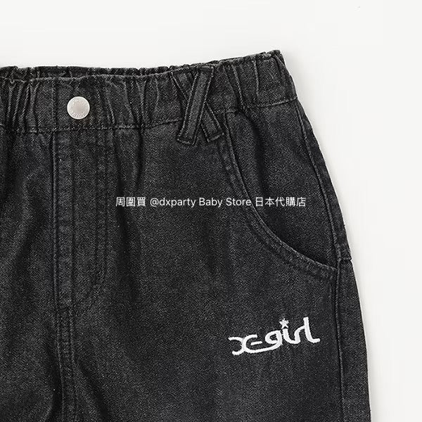 Japanese children's clothing X-girl Stages ripped jeans 110-140cm girls summer PANTS