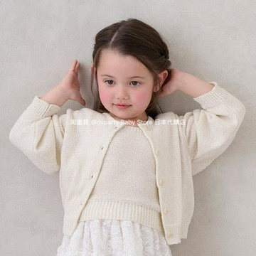 Japanese children's clothing pe#main knitted suspender jacket two-piece set 80-130cm girls summer outerwear tops