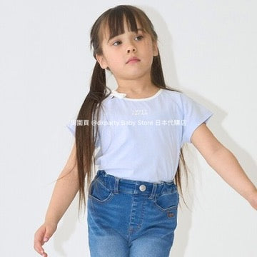 Japanese children's clothing Ly# mine bow top 100-150cm girls summer TOPS