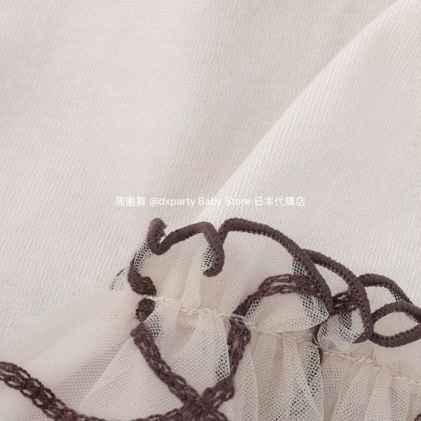 Japanese children's clothing pe#main embroidered tulle dress 80-130cm girls summer dresses for interviews/banquets/performances