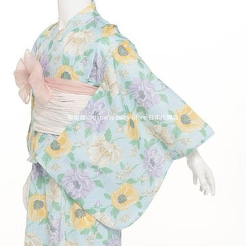 Japanese children's clothing pe#main Yukata Japanese Kimono 90-130cm Girls Summer Dresses Japanese Summer Festival Special