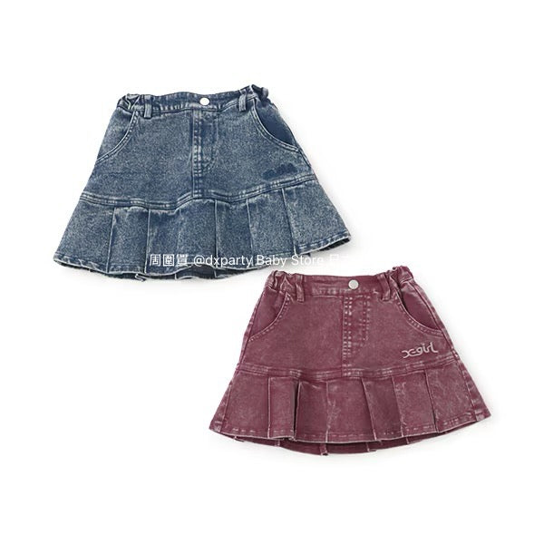 Japanese children's clothing X-girl Stages pleated skirt 90-140cm girls summer SKIRTS