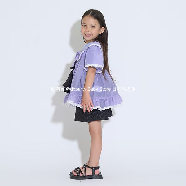 Japanese children's clothing Ly# mine chiffon coat shirt 100-150cm girls summer TOPS OUTERWEAR