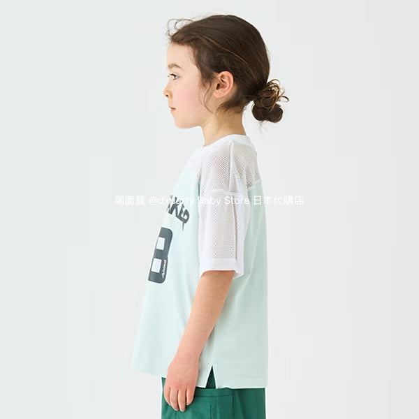 Japanese children's clothing mini#ML mesh sports top 100-140cm boys/girls summer TOPS