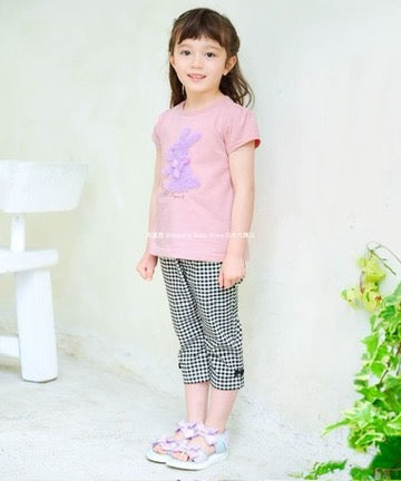Japanese children's clothing aF#a325 3D printed top 90-160cm girls summer TOPS