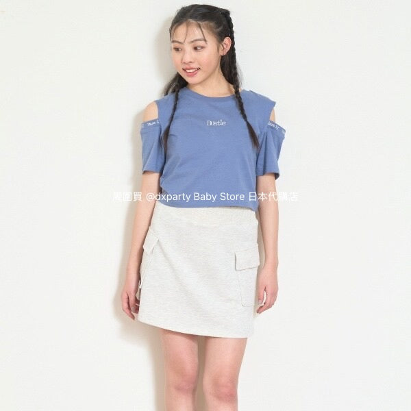 Lovetoxic Japanese children's clothing contact cold off-the-shoulder top and skirt two-piece set 140-160cm girls summer TOPS SKIRTS