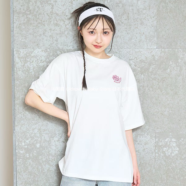 Lovetoxic Japanese children's clothing quick-drying embroidered top 140-170cm girls summer TOPS