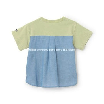 Japanese children's clothing pe#main x Shinkansen badge top 80-130cm boys' summer TOPS railway series