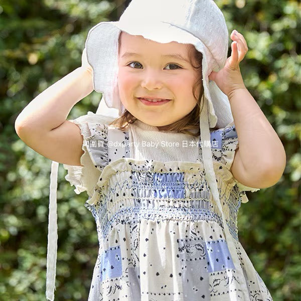 Japanese children's clothing pe#main pleated suspender dress 80-130cm girls summer dresses