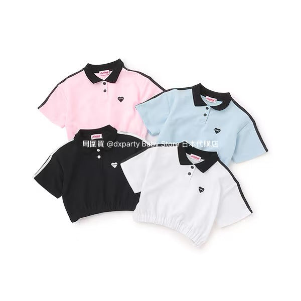 Japanese children's clothing mini#ML short polo top 100-140cm girls summer TOPS