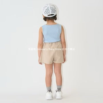Japanese children's clothing Ly# mine square neck vest 100-150cm girls summer TOPS