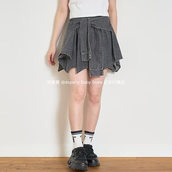 Lovetoxic Japanese children's clothing shirt wrap denim culottes 140-170cm girls summer PANTS