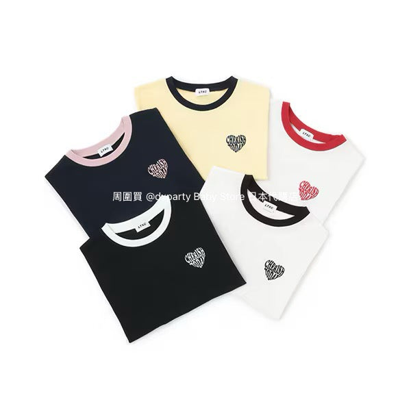 Lovetoxic Japanese children's clothing heart-shaped letter print top 140-170cm girls summer TOPS