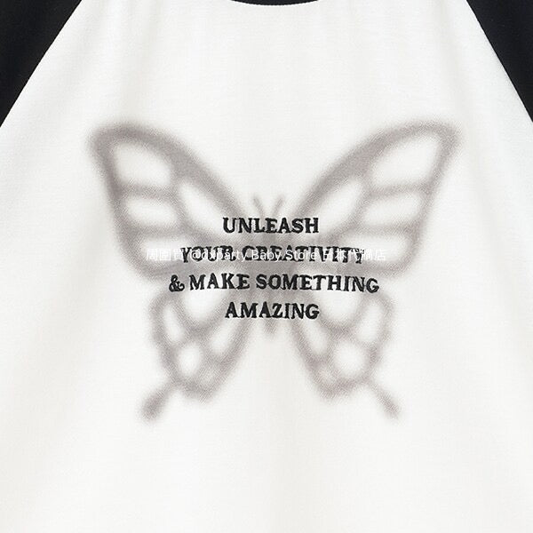 Lovetoxic Japanese children's clothing short print top 130-170cm girls summer TOPS