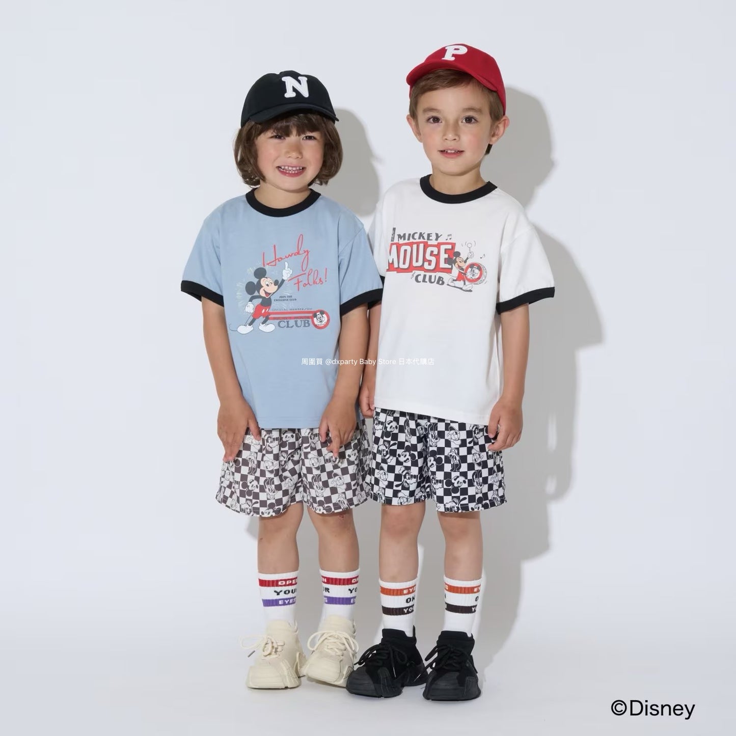 Japanese children's clothing b・R# x Diseny quick-drying UV-resistant printed tops (100-150cm) for boys and girls (summer TOPS)