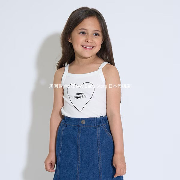Japanese children's clothing Ly# mine thin top and camisole set 100-150cm girls summer TOPS