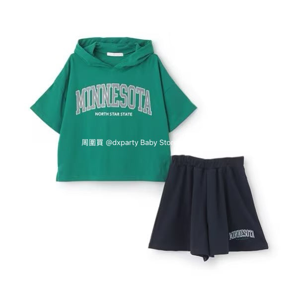 Lovetoxic Japanese Kidswear Cold Contact Casual Two-Piece Set (140-160cm) Girls Summer TOPS PANTS