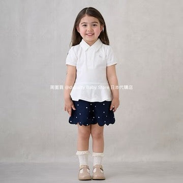 Japanese children's clothing pe#main ruffled top 80-130cm girls summer TOPS
