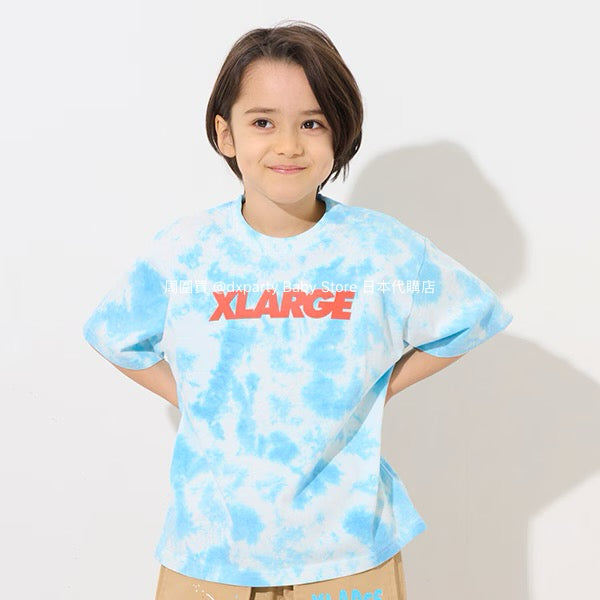 XLARGE KIDS Japanese children's clothing tie-dye top 80-140cm boys' summer TOPS