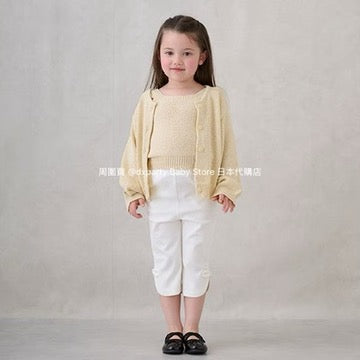 Japanese children's clothing pe#main knitted suspender jacket two-piece set 80-130cm girls summer outerwear tops