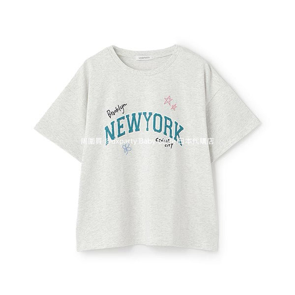 Lovetoxic Japanese children's clothing preppy style graffiti print top 140-160cm girls summer TOPS