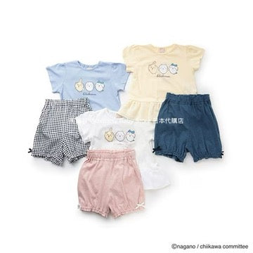 Japanese children's clothing pe#main x Chiikawa ちいかわ pajamas 90-130cm girls' summer pajamas series