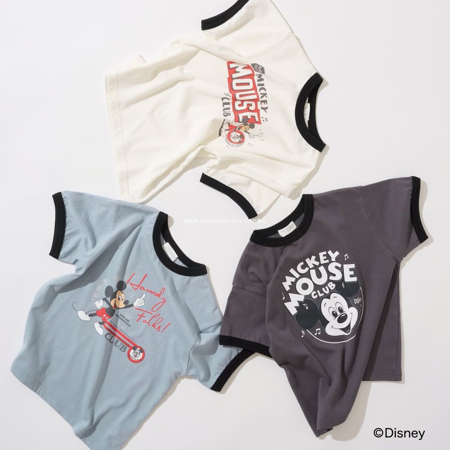 Japanese children's clothing b・R# x Diseny quick-drying UV-resistant printed tops (100-150cm) for boys and girls (summer TOPS)