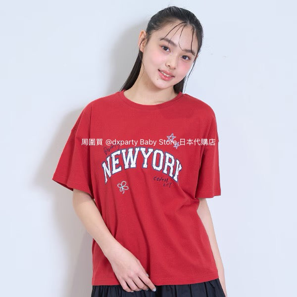 Lovetoxic Japanese children's clothing preppy style graffiti print top 140-160cm girls summer TOPS