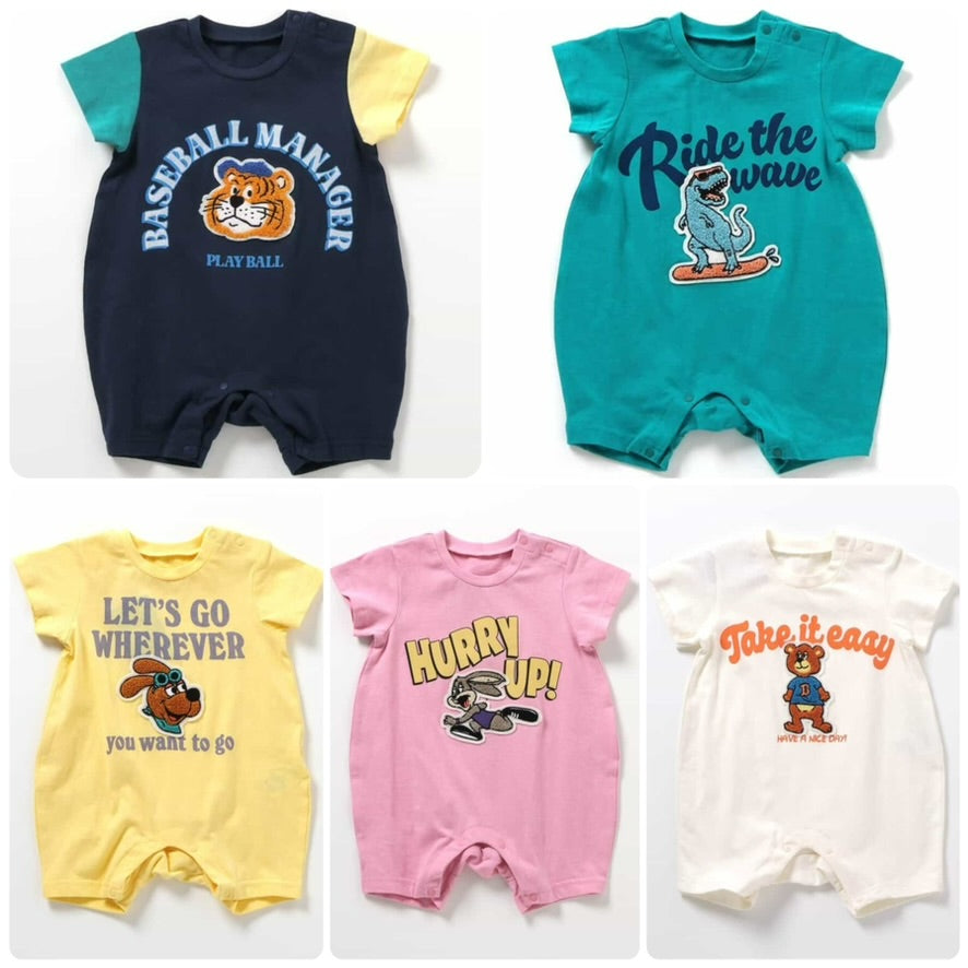 BREEZE Furry Pattern Jumpsuit (70-80cm) for Boys and Girls (Summer)