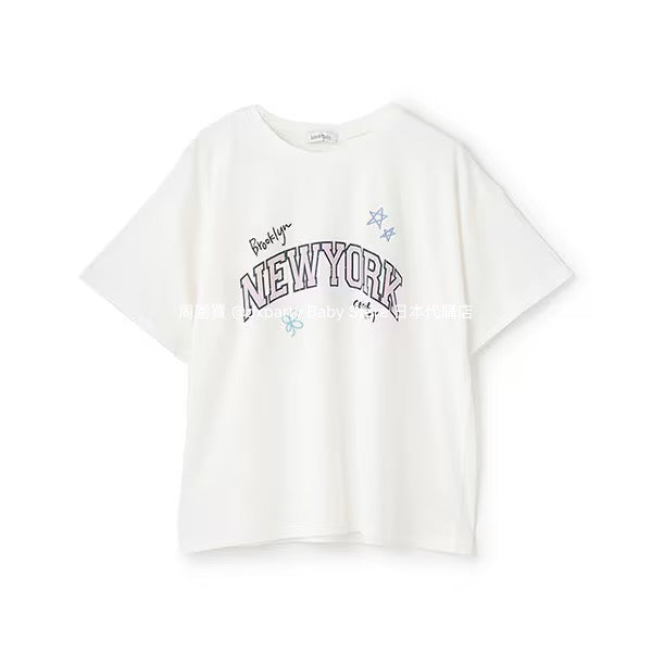 Lovetoxic Japanese children's clothing preppy style graffiti print top 140-160cm girls summer TOPS