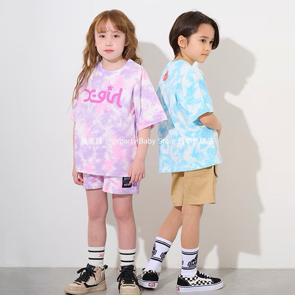 Japanese children's clothing X-girl Stages tie-dye shorts 80-140cm girls' summer PANTS