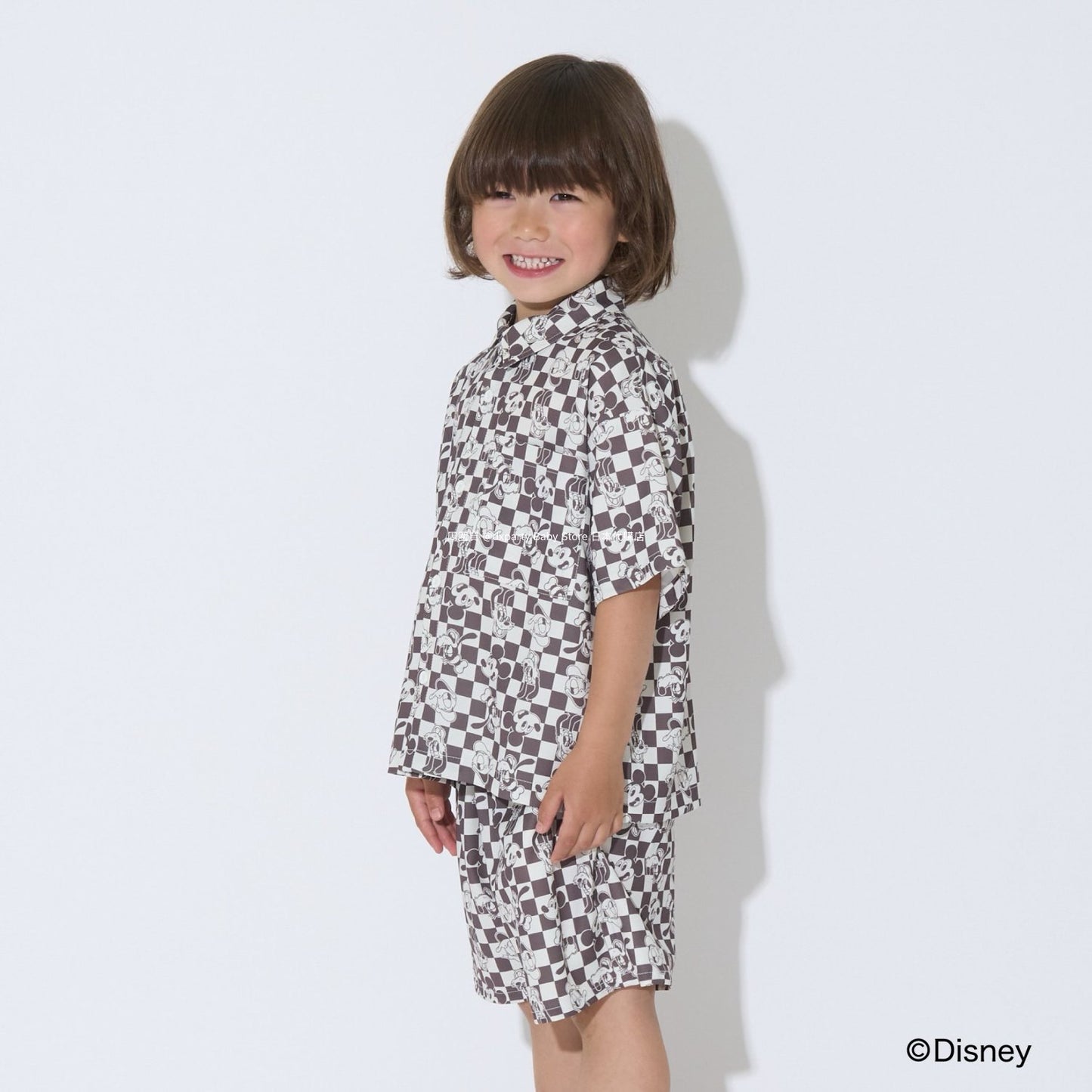 Japanese children's clothing b・R# x Diseny full-print shirt jacket 100-150cm boys'/girls' summer outerwear