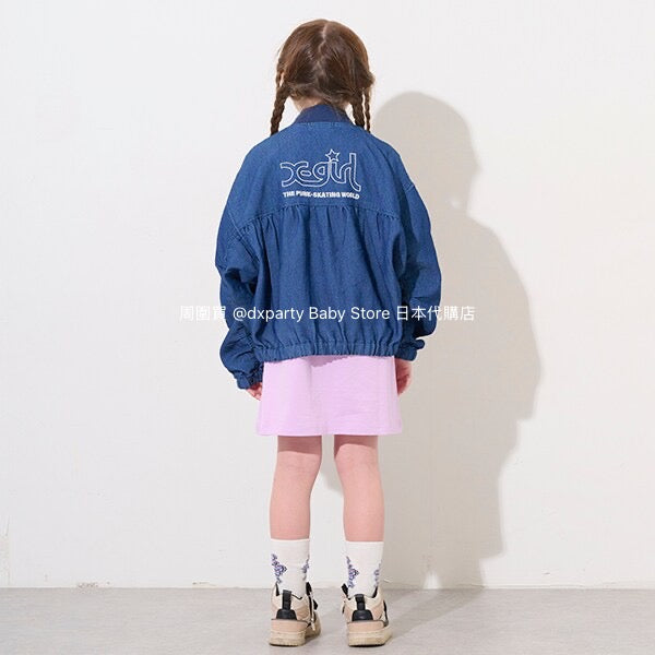 Japanese children's clothing X-girl Stages glitter bubble logo dress 80-140cm girls summer dresses