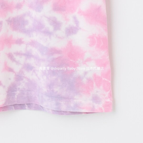 Japanese children's clothing X-girl Stages tie-dye print top 80-140cm girls summer TOPS