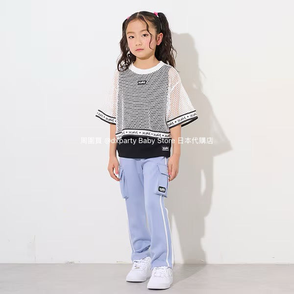 Japanese children's clothing X-girl Stages mesh top vest two-piece set 90-140cm girls summer TOPS