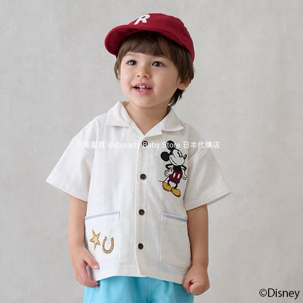 Japanese children's clothing pe#main x Disney shirt 80-130cm boys' summer TOPS