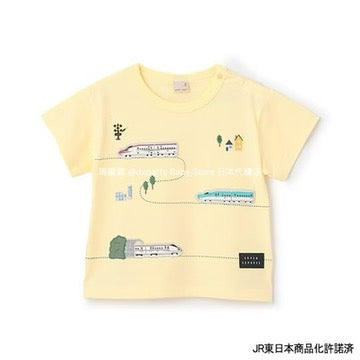 Japanese children's clothing pe#main x Shinkansen Railway Top 80-130cm Boys Summer TOPS Railway Series